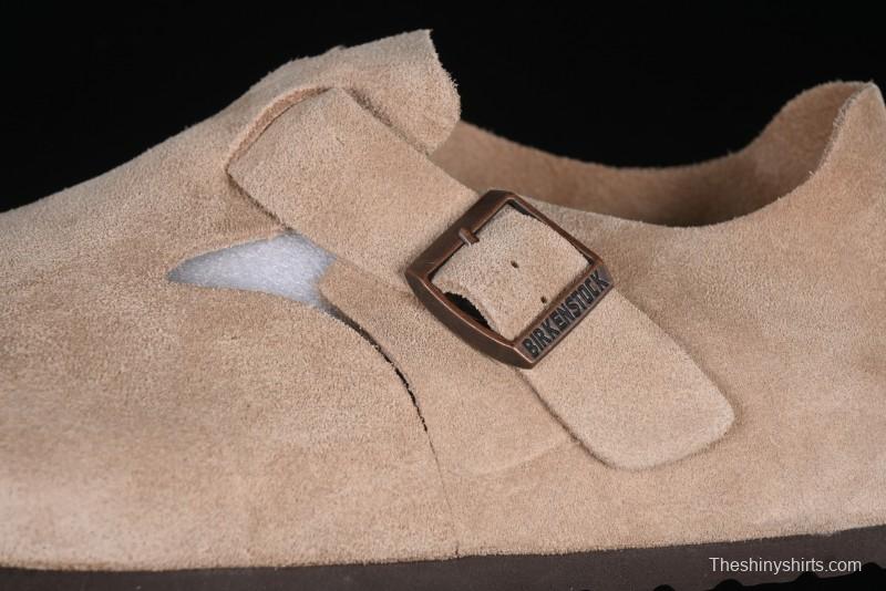 Birkenstock London BS Unisex Slip-On Comfort Shoes with Soft Suede Leather and Lambswool Insole - G.D4