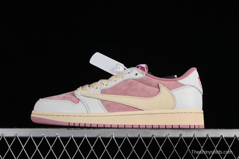 Nike Travis Scott x Air Jordan 1 Low OG AJ1 Reverse Swoosh Sneakers - DM7866-600