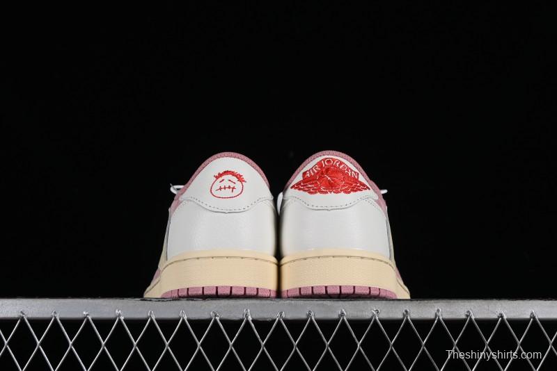 Nike Travis Scott x Air Jordan 1 Low OG AJ1 Reverse Swoosh Sneakers - DM7866-600