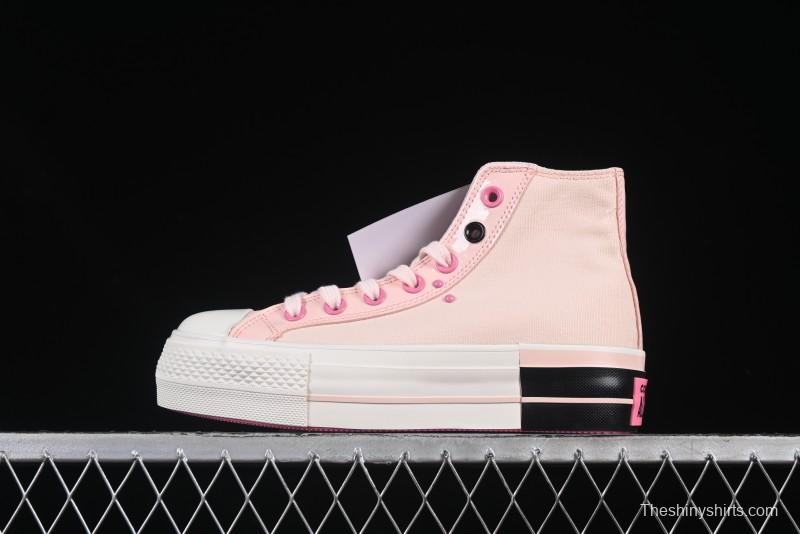 Converse Chuck 70 High Top Platform Sneakers in Pink Color Block Design - A14825C