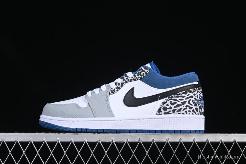 Nike Air Jordan 1 Low True Blue Retro Basketball Shoes - DM1199-140