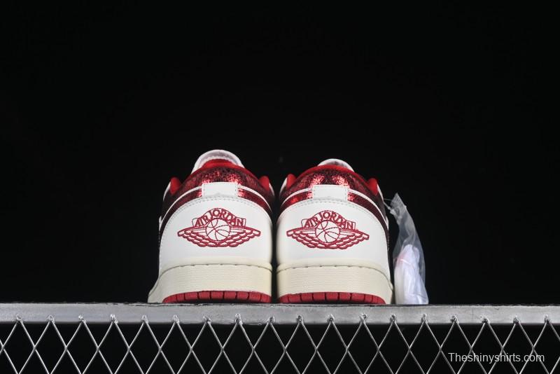Nike Air Jordan 1 Low AJ1 White Red Low Top Casual Sneakers - HJ9338-106