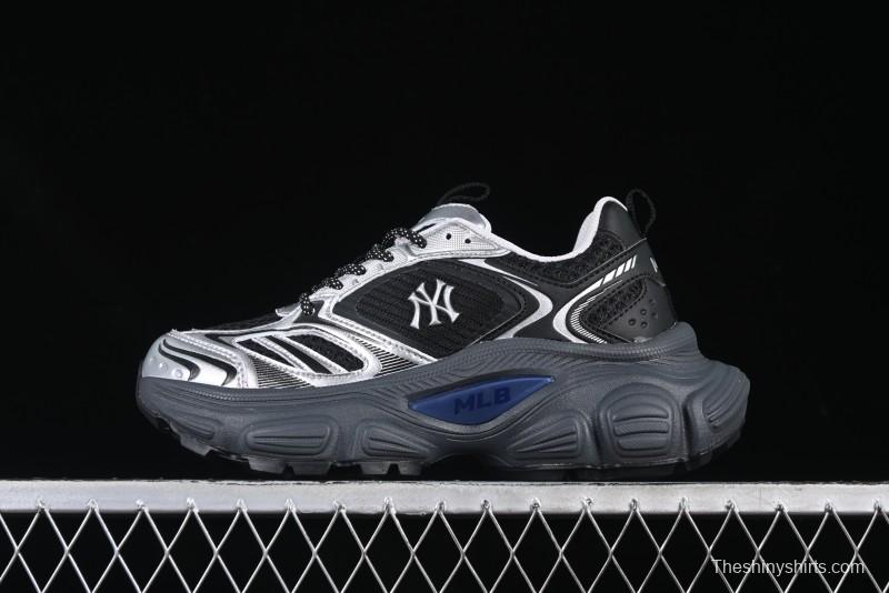 New York Yankees MLB Winner Chunky Height Increasing Thick Sole Running Shoes - 3ASHWD15N50BKS