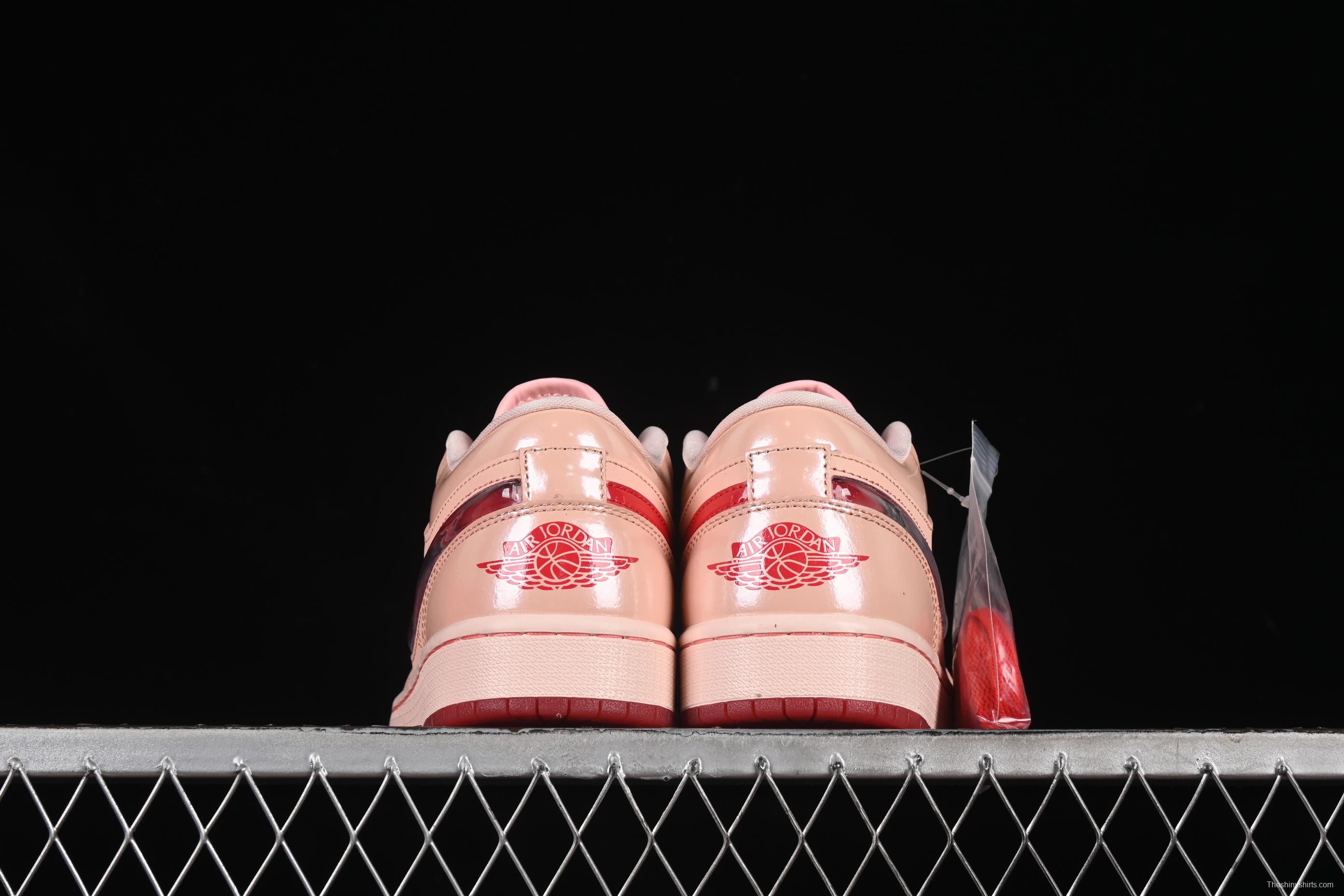 Nike Air Jordan 1 Low AJ1 Valentine's Day Jelly Pink Low Top Lifestyle Basketball Shoes - HF3174-600
