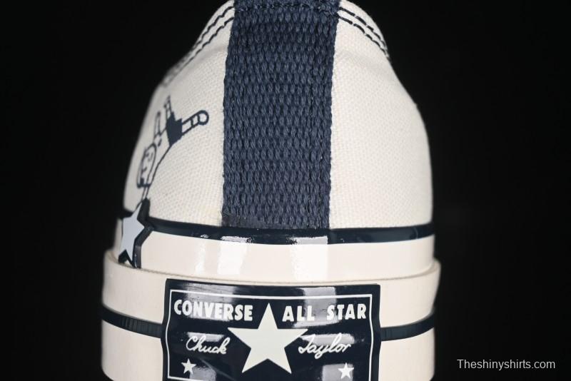 Converse Noritake x Chuck Taylor All Star 1970s Low Top Canvas Sneakers with Hand-Drawn Elements - A15788C