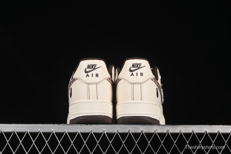 Nike Air Force 1 '07 Low Bape Collaboration Beige Camo Casual Sneakers - DF0188-052