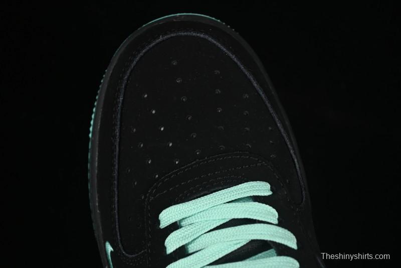 Nike Air Force 1 '07 Low Stussy Collaboration Tiffany Blue Casual Sneakers - DF0188-045