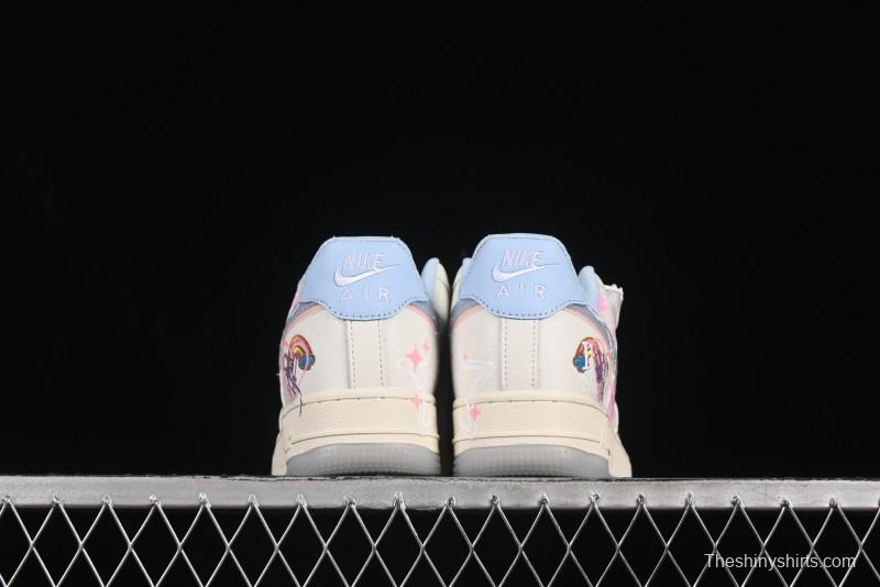 Nike Air Force 1'07 Low Pink and Blue Love Limited Edition Casual Sneakers - CW1574-058