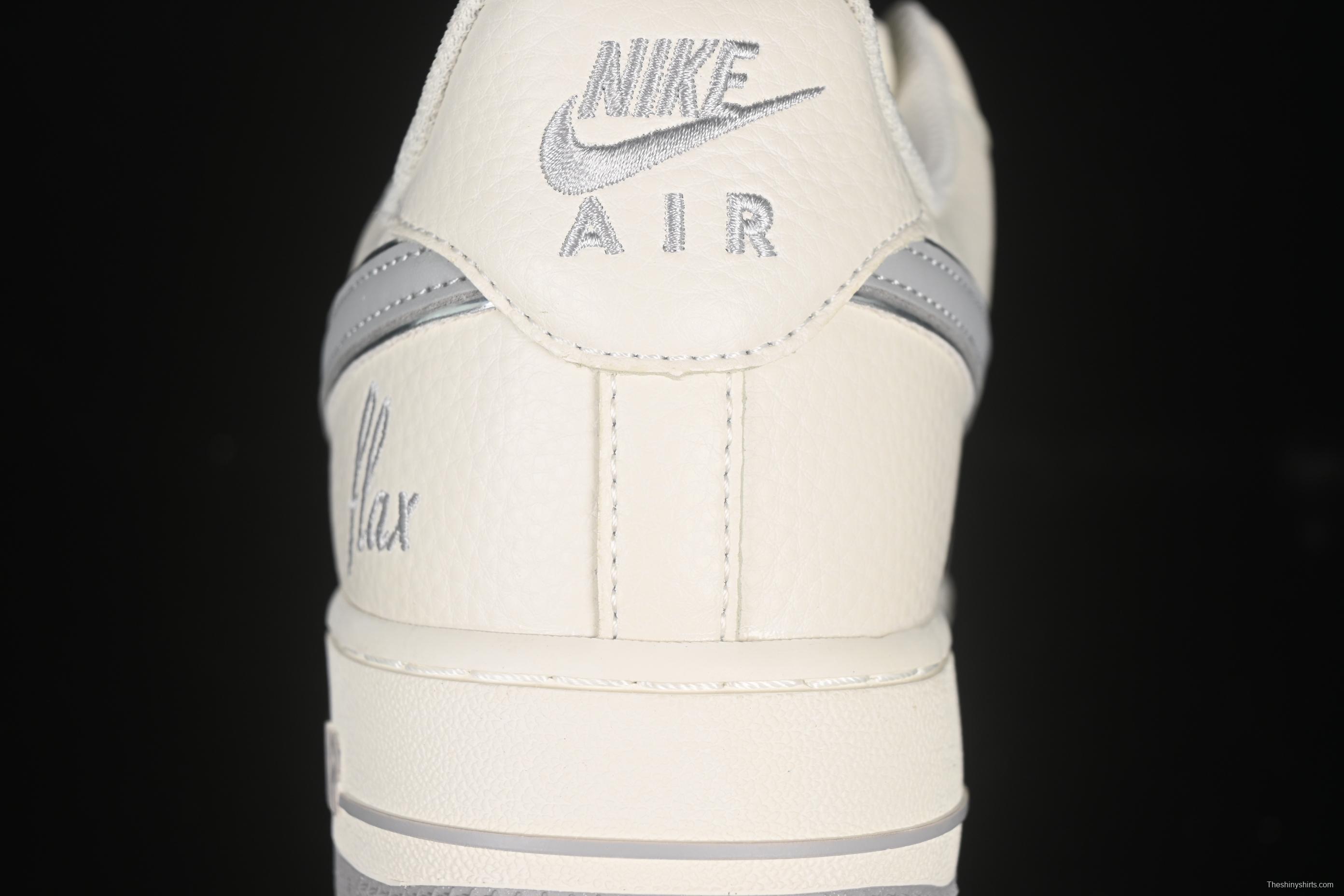 Nike Air Force 1 '07 Low Dream White Grey Swoosh Casual Sneakers - DR2024-106