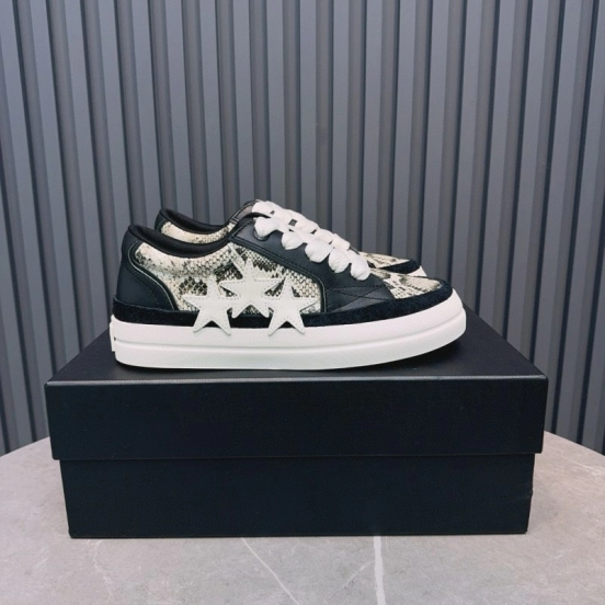 2024 Unisex Amiri Black White Leather Sneaker MJ00300