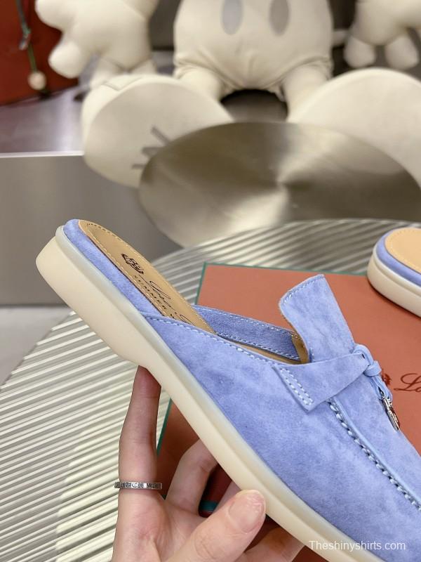 2024 Slippers LP Blue Suede Loafers