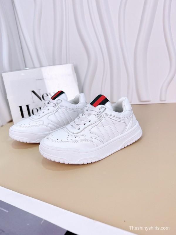 2024 Kids Gucci White Leather Sneakers