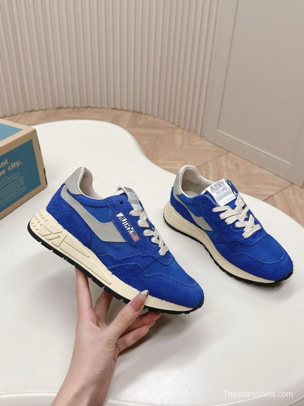 2024 Men Autry Blue Grey Suede Mesh Sneakers MJ00330