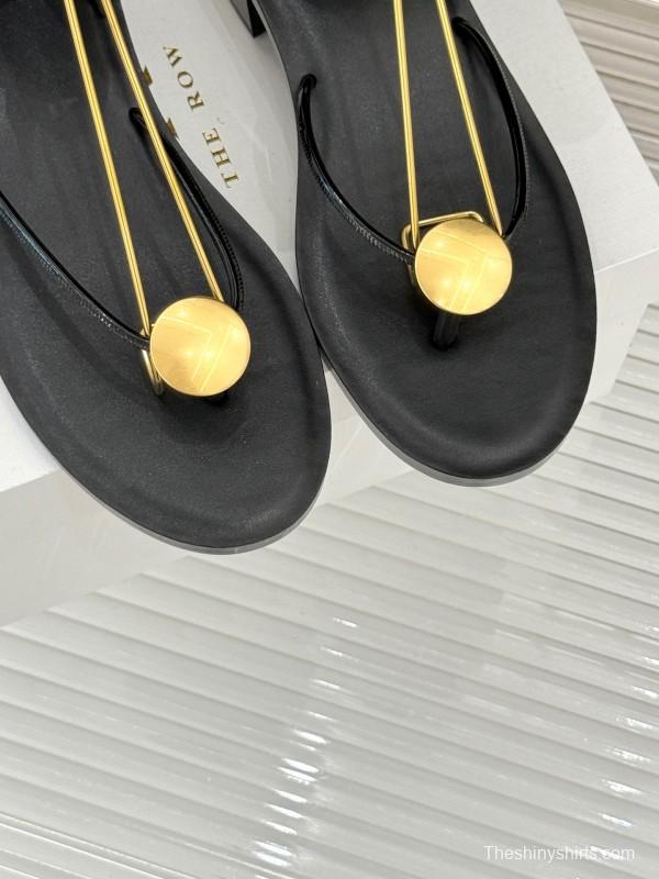 2025 Women Yves Saint Laurent Black Leather Sandal