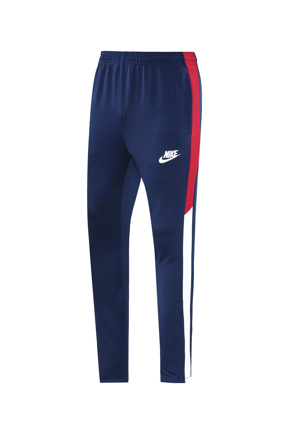 2025 Nike Navy/Red Full Hoodie Zipper Jacket +Long Pants