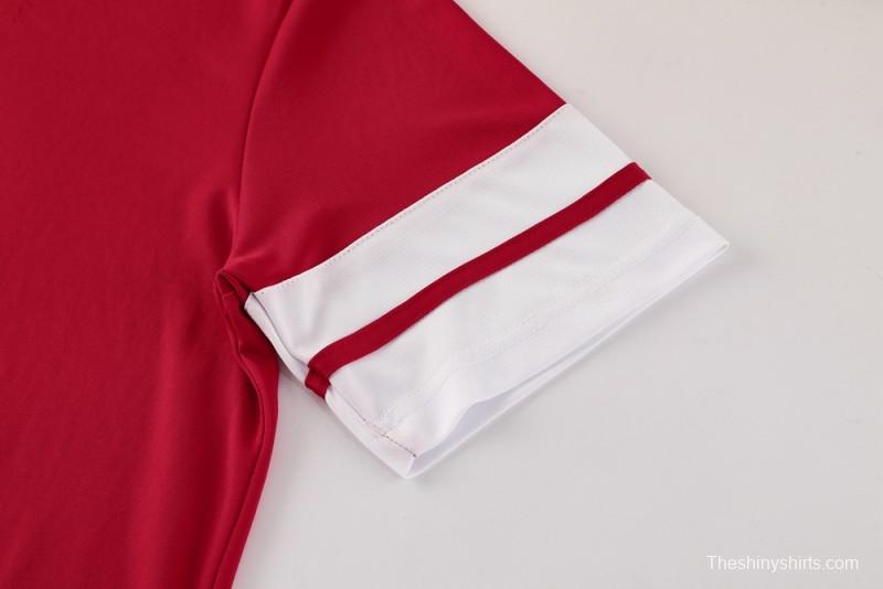 2025 Adidas Red Short Sleeve Jersey+Shorts