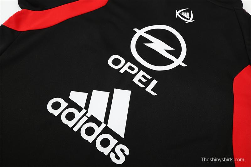 Retro 05/06 AC Milan Black Half Zipper Jacket+Long Pants