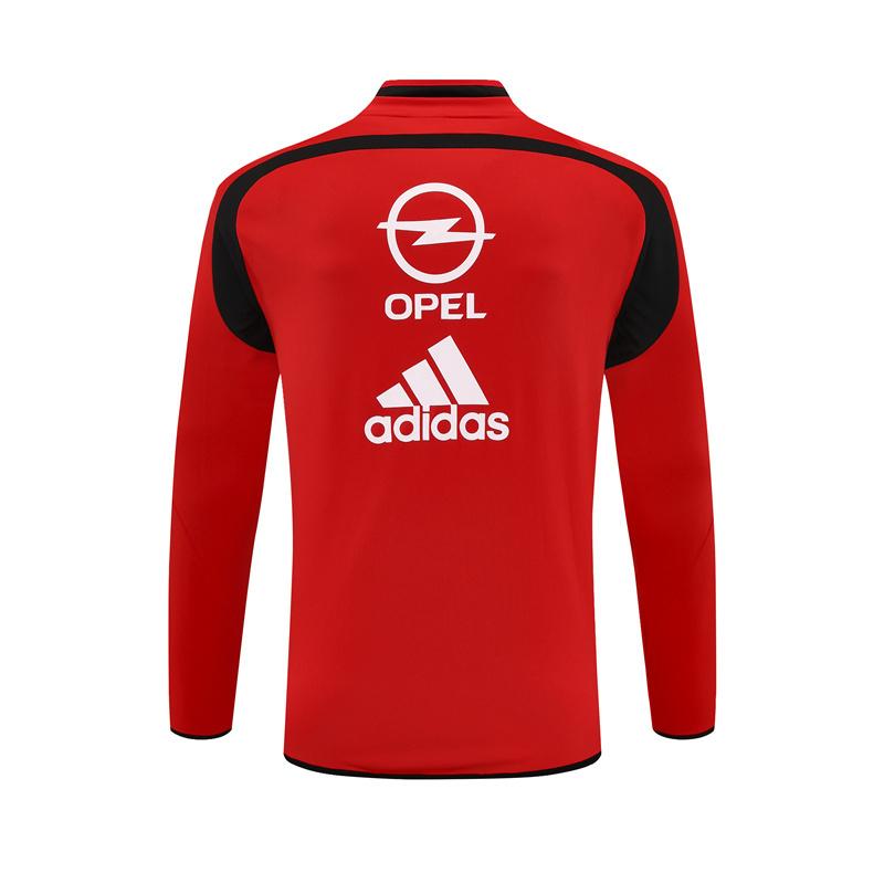 Retro 04/05 AC Milan Red Half Zipper Jacket+Long Pants