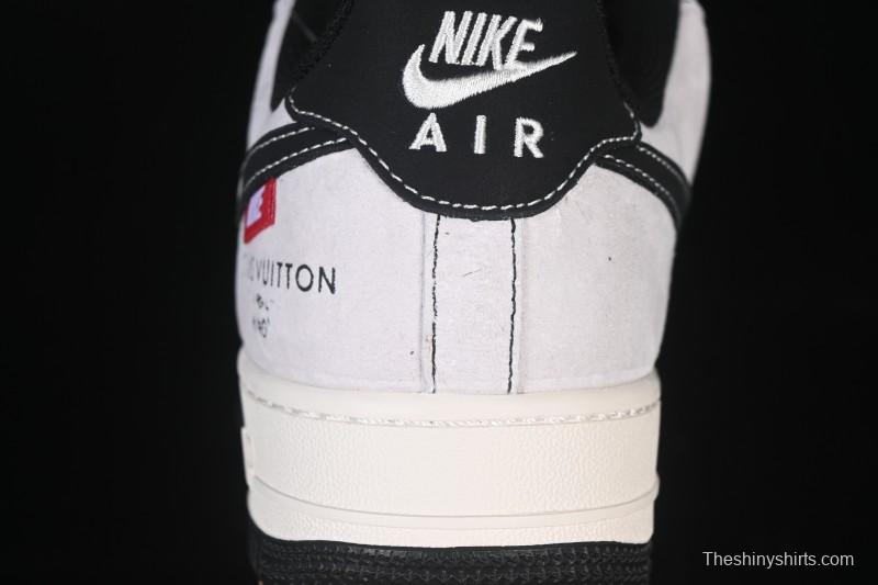 Nike Air Force 1 '07 Low LV Collaboration Black Swoosh Woven Label Casual Sneakers - CX5050-Y23