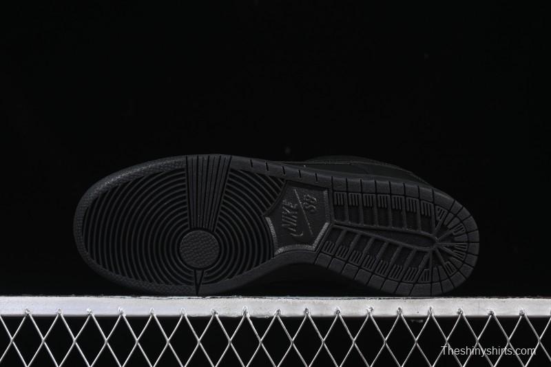 Nike SB Dunk Low Pro ISO Triple Black Skate Shoes - FJ1674-001