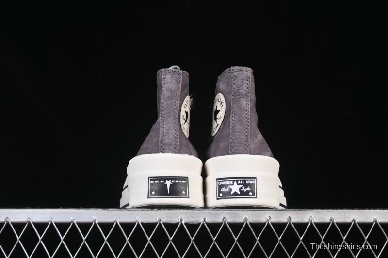 Rick Owens Drkshdw Converse Chuck 70 High Top Platform Canvas Sneakers - A06755C
