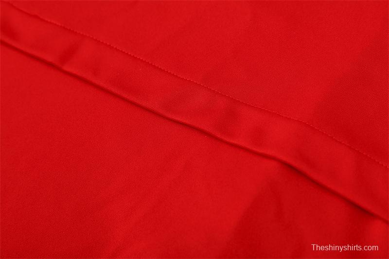 Retro 02/03 Manchester United Red Half Zipper Jacket+Long Pants