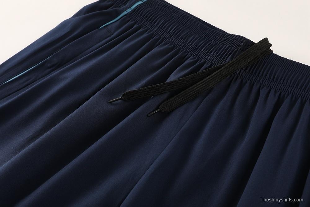 25/26 Arsenal Blue Half Zipper Jacket+Long Pants S-3XL