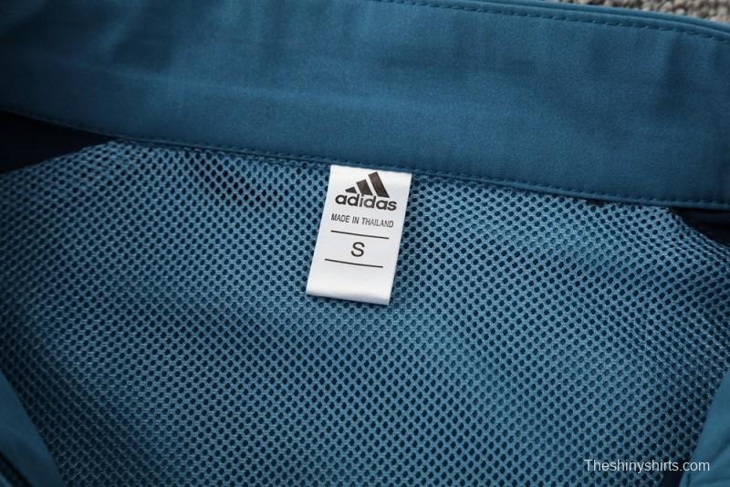 25/26 Arsenal Blue Half Zipper Jacket+Long Pants S-3XL