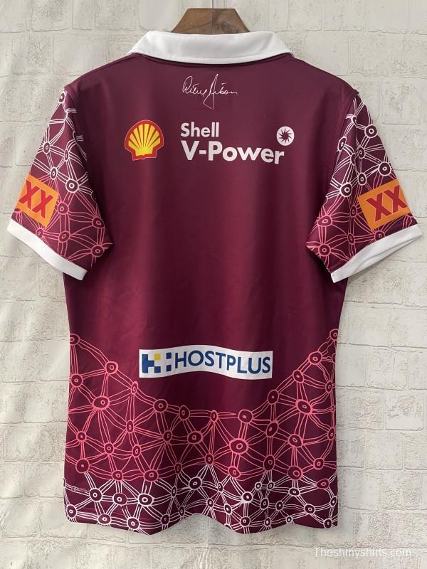 026 Queensland Maroons Maroon with Indigenous Cultural Pattern Jersey
