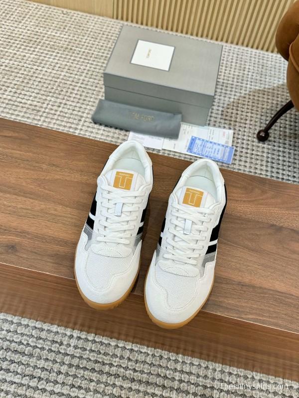 Tom Ford 2025 SS Casual Shoes with Classic Color Blocking and Imported Leather Insole - AS00350