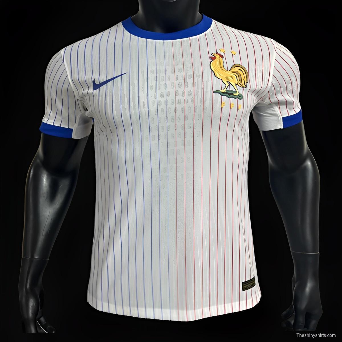 Player Version 2024 France Away White Jersey