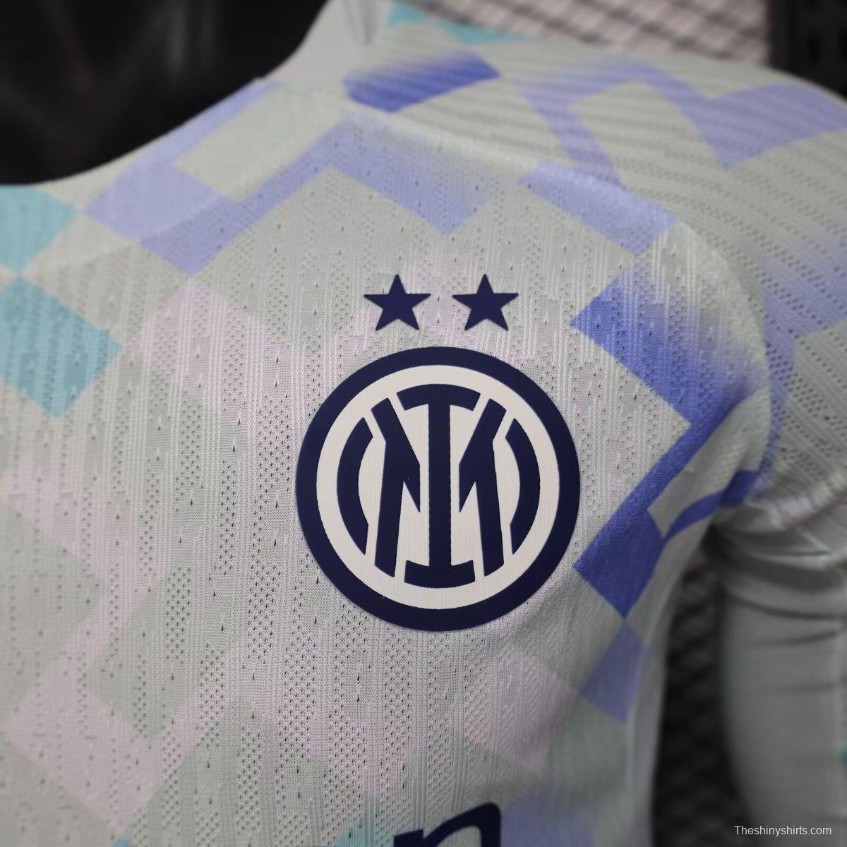 Player Version 25/26 Inter Milan Away WHITE Long Sleeve Jersey